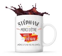 Planetee Tasse Stéphane génial sans faire exprès | Idée Mug Cadeau Prénom Surnom Nom de Famille Anniversaire Noël