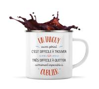 Planetee Tasse Tanguy aussi génial 360 ml | Mug Émaillé Métallique | Idée Cadeau Prénom Surnom Nom de Famille Humour Collègue Travail Anniversaire Noël