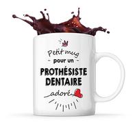 Planetee Tasse un Prothésiste dentaire adoré | Mug Homme Café Thé Idée Cadeau Humour Collègue famille Anniversaire Noël