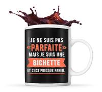 Planetee Tasse une Bichette parfaite | Mug Femme Café Thé Idée Cadeau Humour Collègue famille Anniversaire Noël