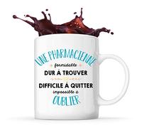 Planetee Tasse Une Pharmacienne Formidable blanc | Mug cadeau amie collègue de travail, départ retraite