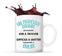 Planetee Tasse Une Prothésiste dentaire blanc | Mug cadeau amie collègue de travail, départ retraite