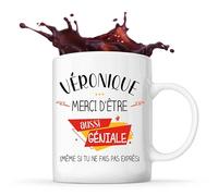Planetee Tasse Véronique géniale sans faire exprès | Idée Mug Cadeau Prénom Surnom Nom de Famille Anniversaire Noël