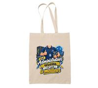 Planetee Tote Bag Administrateur Reseau C'est juste le Meilleur Métier | Sac de Plage en Toile de Coton Épaule | Idée Cadeau Homme Papa Anniversaire Noël | Imprimé en Bretagne