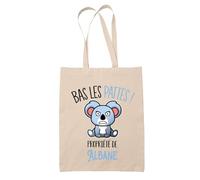 Planetee Tote bag Albane Bas les pattes koala | Sac en toile coton Original Cadeau Anniversaire Noël Humour fête des mères