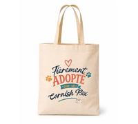 Planetee Tote bag beige Adopté par Cornish Rex Sac shopping réutilisable