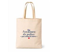 Planetee Tote bag beige Auxiliaire de justice pas comme Les autres Sac shopping réutilisable