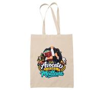 Planetee Tote Bag Beige Avocate C'est juste la Meilleure Métier | Sac en Coton Fairtrade 180 g/m² 10 L Anses 70 cm | Courses Bureau Plage Marché | Cadeau Femme Maîtresse Anniversaire