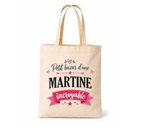 Planetee Tote bag beige Bazar Martine incroyable Sac shopping réutilisable