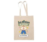 Planetee Tote Bag Beige Eleonore : Les affaires de secours | Sac Crèche École Goûter Bibliothèque | Coton Fairtrade 10 L Anses 70 cm | Cadeau Rentrée Fille