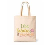 Planetee Tote bag beige Eloa Solaire Inspirante Sac shopping réutilisable