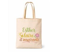 Planetee Tote bag beige Esther Solaire Inspirante Sac shopping réutilisable