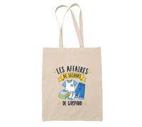 Planetee Tote Bag Beige Gaspard : Les affaires de secours | Sac Crèche École Goûter Bibliothèque | Coton Fairtrade 10 L Anses 70 cm | Cadeau Rentrée Garçon