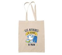 Planetee Tote Bag Beige Milan : Les affaires de secours | Sac Crèche École Goûter Bibliothèque | Coton Fairtrade 10 L Anses 70 cm | Cadeau Rentrée Garçon