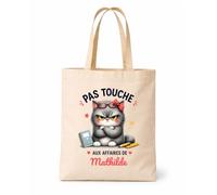 Planetee Tote bag beige Pas touche Mathilde Sac shopping réutilisable
