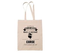 Planetee Tote bag Belle-Mère Corse | Sac en toile fourre-tout coton Original Cadeau Anniversaire Noël Humour Fête des Mères