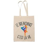 Planetee Tote bag breakdance c'est la vie | Idée Cadeau Sac cabas Bandoulière, Sac de Plage | Imprimé en France