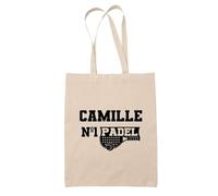 Planetee Tote bag Camille Numéro 1 Padel - Sac Idée Cadeau pour Homme Anniversaire Noël Papa