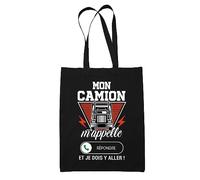 Planetee Tote bag Camion m'appelle - Idée Cadeau Sac cabas Bandoulière, Sac de Plage, Sac à Main Femme - Imprimé en France