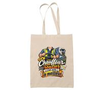 Planetee Tote Bag Chauffeur Routier C'est juste le Meilleur Métier | Sac de Plage en Toile de Coton Épaule | Idée Cadeau Homme Papa Anniversaire Noël | Imprimé en Bretagne