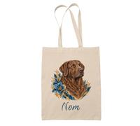 Planetee Tote Bag Chesapeake Bay Retriever | Sac de Plage en Toile de Coton Épaule | Idée Cadeau Propriétaire Chien Homme Femme Anniversaire Noël | Imprimé en Bretagne