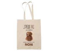 Planetee Tote Bag Chesapeake Bay Retriever | Sac de Plage en Toile de Coton Épaule | Idée Cadeau Propriétaire Chien Homme Femme Anniversaire Noël | Imprimé en Bretagne