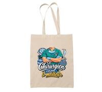Planetee Tote Bag Chirurgien C'est juste le Meilleur Métier | Sac de Plage en Toile de Coton Épaule | Idée Cadeau Homme Papa Anniversaire Noël | Imprimé en Bretagne