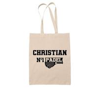 Planetee Tote bag Christian Numéro 1 Padel - Sac Idée Cadeau pour Homme Anniversaire Noël Papa