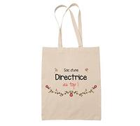 Planetee Tote Bag Directrice au Top | Idée Cadeau Collègue Travail Retraite Sac Cabas Réutilisable