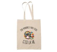 Planetee Tote Bag Être monitrice d'auto-école c'est la vie | Sac de Plage en Toile de Coton Épaule | Idée Cadeau Formateur Formatrice Homme Femme Anniversaire Noël | Imprimé en Bretagne