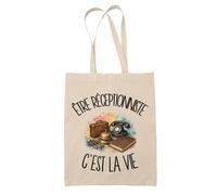 Planetee Tote Bag Être réceptionniste c'est la vie | Sac de Plage en Toile de Coton Épaule | Idée Cadeau Métier de L'accueil Homme Femme Anniversaire Noël | Imprimé en Bretagne
