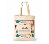 Planetee Tote bag femme coton Rosalie Exceptionnelle design abstrait Sac Shopping Réutilisable Cadeau Maman Mamie Fête des Mères Anniversaire Noël