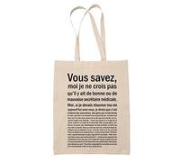 Planetee Tote Bag Femme Secrétaire Médicale Bonne ou Mauvaise | Sac en toile Cabas Coton Beige Métier Travail Boulot
