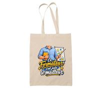 Planetee Tote Bag Formateur C'est juste le Meilleur Métier | Sac de Plage en Toile de Coton Épaule | Idée Cadeau Homme Papa Anniversaire Noël | Imprimé en Bretagne