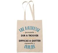 Planetee Tote Bag Formidable Maitresse Beige | Idée Cadeau Travail Boulot Métier Départ Retraite École Fin D’année Merci Collègue Femme Sac De Plage Cabas Réutilisable