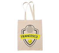 Planetee Tote bag Francesco Joueur de padel - Sac Cabas Cadeau Papa Anniversaire Noël