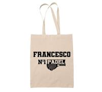 Planetee Tote bag Francesco Numéro 1 Padel - Sac Idée Cadeau pour Homme Anniversaire Noël Papa