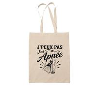 Planetee Tote Bag J’peux pas j’ai Apnée | Sac de Plage en Toile de Coton Épaule | Idée Cadeau Apnéiste Homme Femme Anniversaire Noël | Imprimé en Bretagne