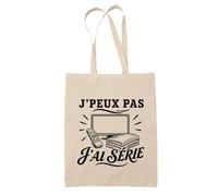 Planetee Tote Bag J’peux pas j’ai Série J'peux pas minimaliste | Sac de Plage en Toile de Coton Épaule | Idée Cadeau Homme Femme Anniversaire Noël | Imprimé en Bretagne