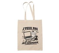 Planetee Tote Bag J’peux pas je suis Auto-entrepreneur J'peux pas minimaliste | Sac de Plage en Toile de Coton Épaule | Idée Cadeau Homme Femme Anniversaire Noël | Imprimé en Bretagne