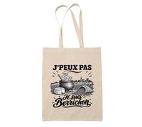 Planetee Tote Bag J’peux pas je suis Berrichon | Sac de Plage en Toile de Coton Épaule | Idée Cadeau Homme Papa Anniversaire Noël | Imprimé en Bretagne