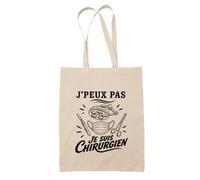 Planetee Tote Bag J’peux pas je suis Chirurgien J'peux pas minimaliste | Sac de Plage en Toile de Coton Épaule | Idée Cadeau Homme Femme Anniversaire Noël | Imprimé en Bretagne