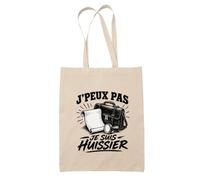 Planetee Tote Bag J’peux pas je suis Huissier J'peux pas minimaliste | Sac de Plage en Toile de Coton Épaule | Idée Cadeau Homme Femme Anniversaire Noël | Imprimé en Bretagne
