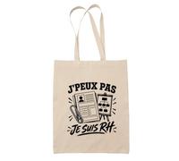 Planetee Tote Bag J’peux pas je suis RH | Sac de Plage en Toile de Coton Épaule | Idée Cadeau Responsable Rh Homme Femme Anniversaire Noël | Imprimé en Bretagne