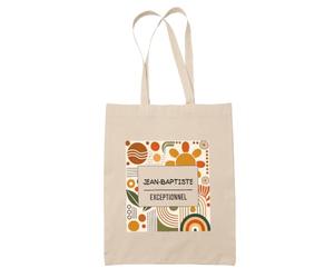 Planetee Tote Bag Jean-Baptiste Exceptionnel | Sac Cabas Toile Coton Réutilisable Shopping | Idée Cadeau Personnalisé Prénom Jean-Baptiste Anniversaire Noël