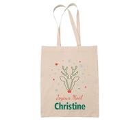 Planetee Tote bag Joyeux noël Christine Cerf - Sac Shopping - Secret santa Cadeau Noël Humour Insolite Collègue