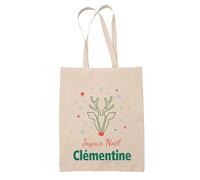 Planetee Tote bag Joyeux noël Clémentine Cerf - Sac Shopping - Secret santa Cadeau Noël Humour Insolite Collègue
