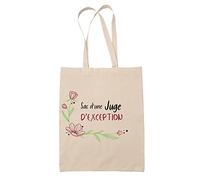 Planetee Tote Bag Juge d'Exception | Idée Cadeau Collègue Travail Retraite Sac Cabas Réutilisable