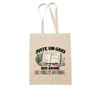Planetee Tote Bag Juste un gars qui adore le bullet journal | Sac de Plage en Toile de Coton Épaule | Idée Cadeau Adepte du Bullet Journal Homme Papa Anniversaire Noël | Imprimé en Bretagne