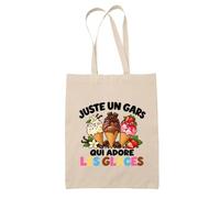 Planetee Tote Bag Juste un gars qui adore les glaces | Sac de Plage en Toile de Coton Épaule | Idée Cadeau Gourmand Homme Papa Anniversaire Noël | Imprimé en Bretagne